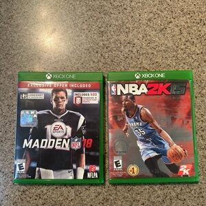 Xbox One Madden NFL 18 & NBA 2K15 Video Game Bundle